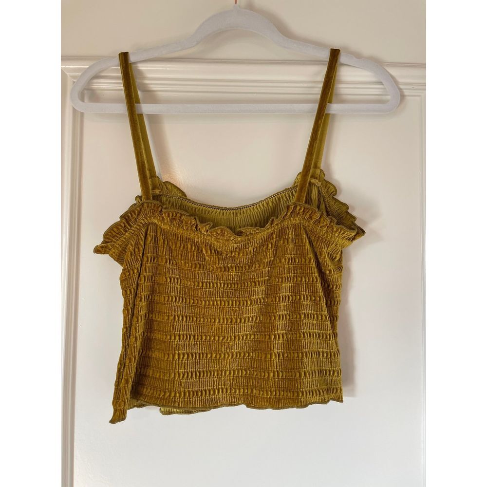 Wild Fable mustard yellow women's crop top - Picture 2 of 4